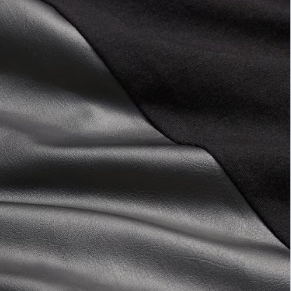 High-Waisted Faux Leather Front-Panel Leggings NWT - Picture 3 of 3